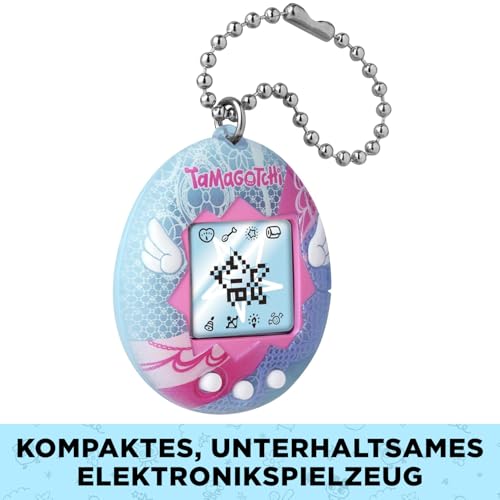 Bandai - Tamagotchi - Original Tamagotchi - Angel Lace - Elektronisches virtuelles Haustier mit Farbbildschirm - Interaktives Haustierspielzeug - Engelschnürung - Spielzeug Kinder ab 8 Jahren - 46161