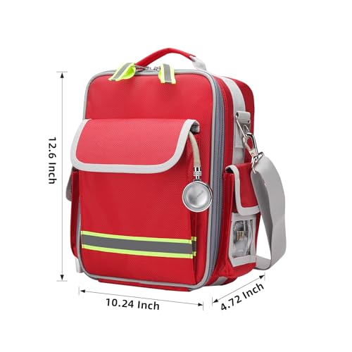 Image of First Aid Bag Empty Medical Bag First Responder Bag with Detachable Emt Bag Medical Bag for Home Nursing Student Therapist