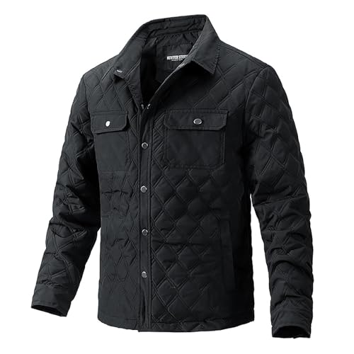 Veste chaude doublée pour homme avec surpiqûre losanges coupe cargo