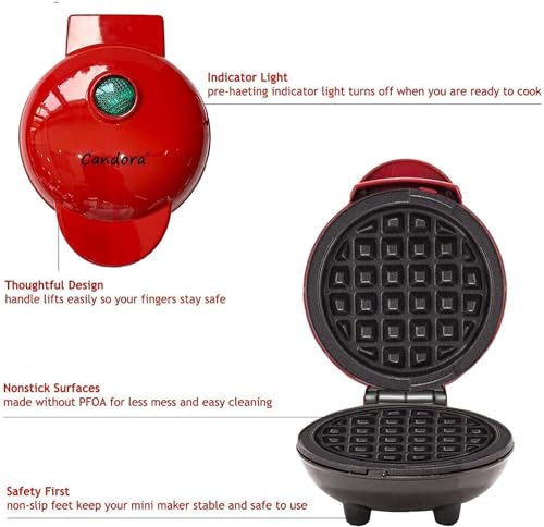 Image of TAZLYN waffle maker machine 3 in 1 home kitchen appliances for home kitchen items gift Non-Stick Surfaces,4 Inch, Perfect for sandwich maker electric, Pan Cakes, Paninis /Other Snacks- 350 Watts