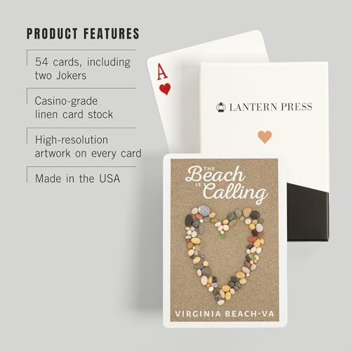 Lantern Press Virginia Beach 52 Naipes Poker miniatura 3