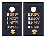 JS Artworks Beer Brew Enjoy Funny Joke Cornhole Board Vinyl Decal Wrap Sticker Skin