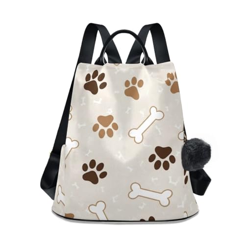 Sac à dos antivol pour femme idéal pour balades et transports motif pattes