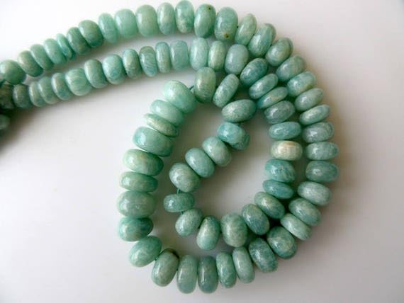 Perles amazonite en forme de rondelle lisse pour créer un bijou empreint de sérénité