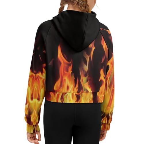 WELLFLYHOM Girls Crop Tops Raglan Sleeve Kids Hoodies Graphic Half Zip Sweatshirt Sweater Top Fall Spring Clothes2