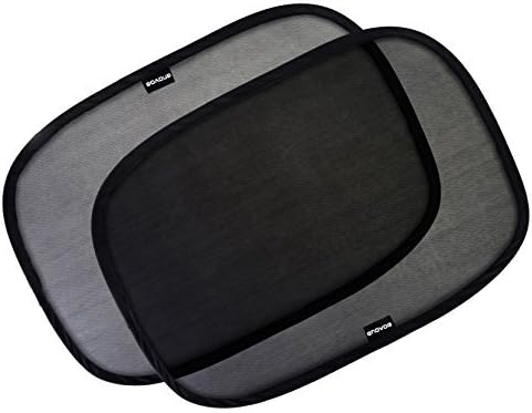 Enovoe Large Car Sun Shade (2 Pack) for SUVs, Minivans and Full-Size Sedans - Premium Baby Car Window Shades Blocking Over 97% UV Rays - Universal Fit - Black - 4 Pack
