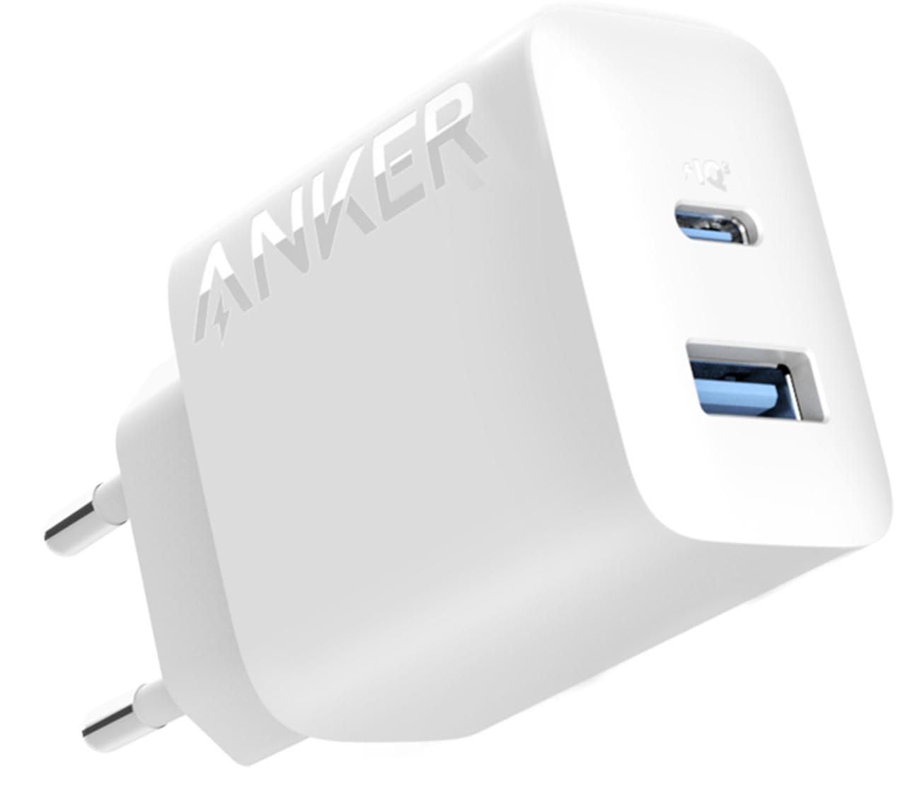 Anker 312 Cargador rápido de 20 W, 1 USB-​C, 1 USB-​A A2348