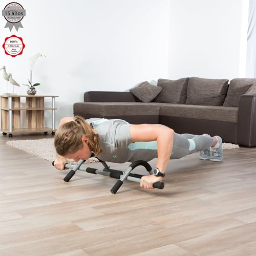 Ultrasport Barra dominadas, Estante Puerta, Entrenador Cuerpo, Entrenador Multifuncional, Utilizar sin taladrar, Dispositivo Entrenamiento hogar Oficina, Barra Flexiones, Adecuado Diversos Ejercicios - Imagen 3
