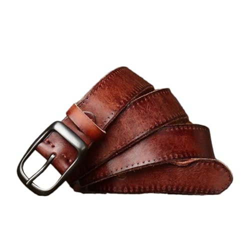 Vintage Distressed Leather Belt For Men And Women Casual Jeans Leather Belt