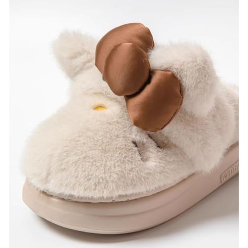 Purrfectly Cozy! Cute & Fluffy Cat Slippers for Women – Plush, Warm House Shoes with a Convertible Strap for Ultimate Comfort!2