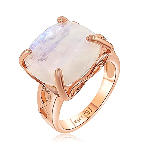 Natural Moonstone Infinity Encrypt Ring...