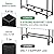 CONNOO 4ft Firewood Rack Stand Heavy Duty Firewood Log Rack Holder Fireplace Wood Storage Holder for Indoor Outdoor Metal Pile Log Stand Stacker Holder, Matte Black