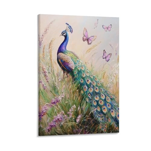 Impression sur toile paon de qualité supérieure pour murale décor