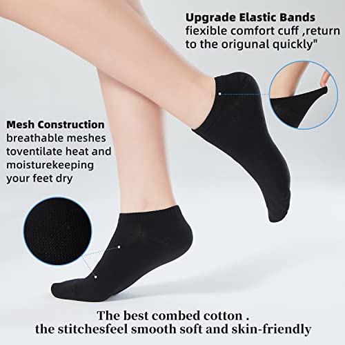 Image of inhees 8 /12Pairs Ankle Socks Women's and Men Thin Athletic Running Cotton Low Cut No Show Socks