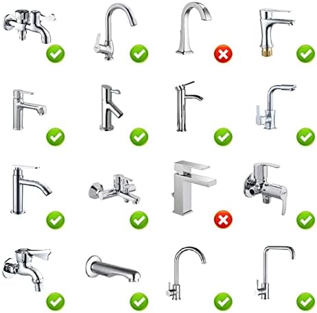 PHOGARY Kitchen Tap Spray Head G1/2 Water-Saving Sink Aerator for Kitchen Faucet, 3 Modes Functions 360° Swivel Spout FM22 M24, Replacement Tap Bubbler Head Aerator,Tap Adapter Accessories