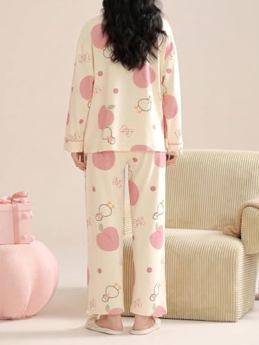 Image of LITZO Womens Korean Night Dress || Pyjama Set ||Korean Nightsuit || Women Nightwear ||Round Neck Half Sleeve Nightsuit || Loungewear || Everyday Nightdress (L-221-227)
