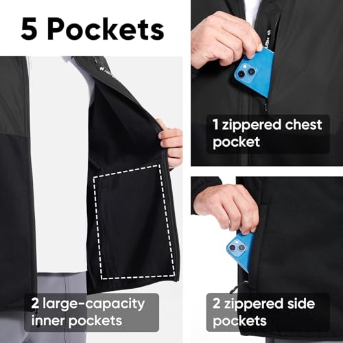HOTSUIT Fleece Jacket Men Full Zip Winter Coat with Pockets Classic Warm Sweatshirt4