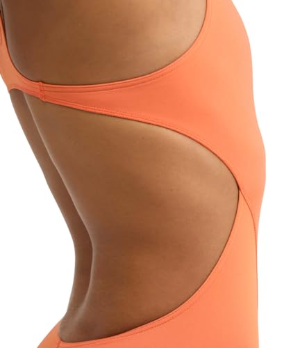 Image of Arena Womens Solid Team Swimsuit Swim Tech Back MaxLife Open Back Bathing Suit Athletic Swimwear