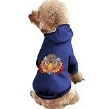 Vintage Owl Head Fashion Pet Hoodies Soft Warm Dog Clothes Durable Pet Sweater with Hat 2XL