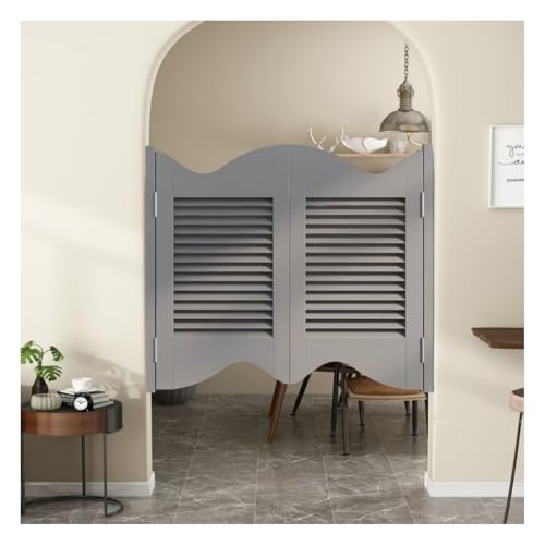 Puertas de Salón，Abatible de Café oscilante，Puertas de Bar de Salón Occidenta，Puerta Batiente 2 Hojas Puerta De Media Cintura De Madera Cierre Automático.(B,W70xH70cm(27.55X27.55in))