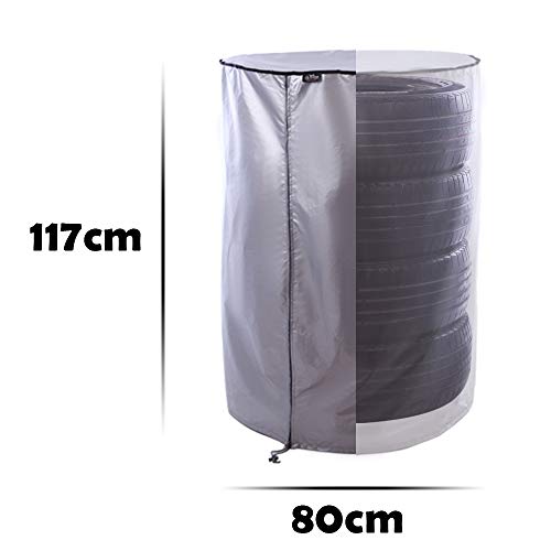Teuffe Ø80cm x H117cm universele bandenafdekking voor 4 banden beschermhoezen bandenhoezen 18 tot 22 inch - Image 7