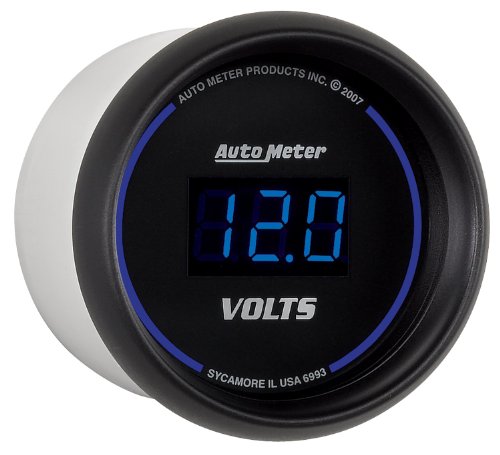 Image of Auto Meter 6993 Cobalt Digital Voltmeter Gauge 2.3125 in.