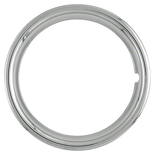 Set of Four 15' Polished Stainless Steel 1 1/2' Deep Wheel Trim Rings