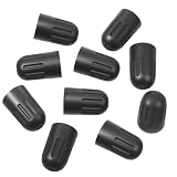 10 Pack Black Plastic Tire Valve Stem Caps with Rubber Seal Universal Long Air Valve Stem Caps for TPMS and TR20008 Rubber Valves Dustproof & Airtight Seal, All-Weather, Air Protection, ­Light-Weight