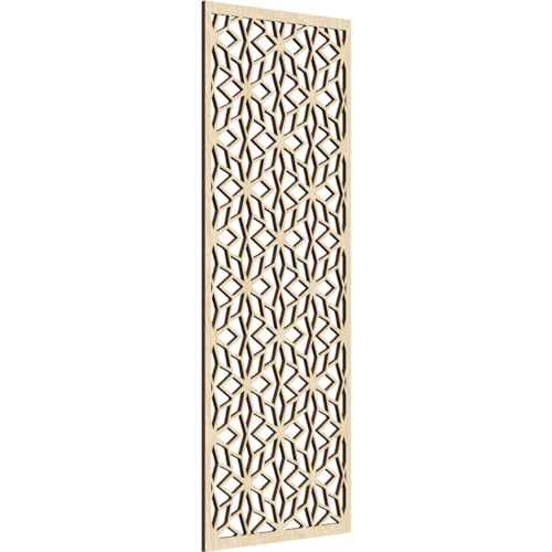 Image of Lake Decorative Pierced Fretwork Wood Wall Panels, 15 3 /8 inchW x 39 3 /8 inchH x 1 /4 inchT, Birch