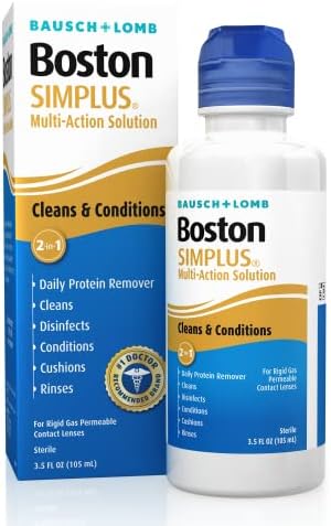 Contact Lens Solution by Boston Simplus, for Gas Permeable Contact Lenses, 3.5 Fl Oz