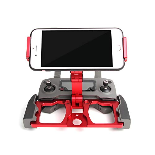 Monitorständer mit Doppelhakenriemen Telefon Tablet Monitor Halter Ständer Halterung Kompatibel mit DJI Mavic Mini / Pro / Air / Spark (Rot)