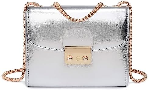 Dasein Women Small Crossbody Bag Designer Evening Bag Clutch Purse Handbag for Wedding/Prom/Party with Double Chain Strap