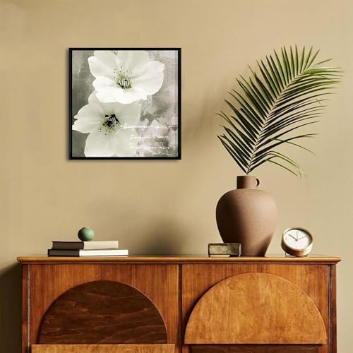 LUHSICEアートパネル 花 植物 ナチュラル 正方形 絵画 壁掛け インテリア 装飾 [4]