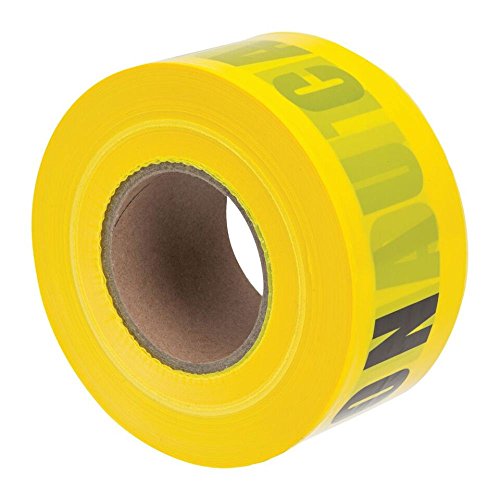 Image of NSI BT-305 Barricade Tape, Legend inchCaution inch, 1000 inch Length, 3 inch Width, Yellow