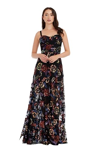 knee length dresses for ladies Nox Anabel A843 Stunning Sequin Corset Homecoming Dress Black / 6 main image 0