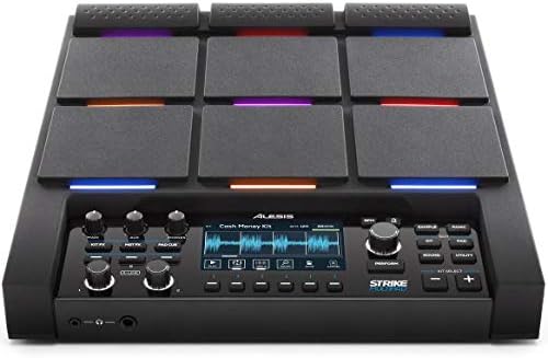 Alesis Strike Multipad - 9-Pad Percussion Instrument with Sampler, Looper, 2 Ins and Outs, Soundcard, Sample Loading via USB Thumb Drives and 4.3-Inch Display