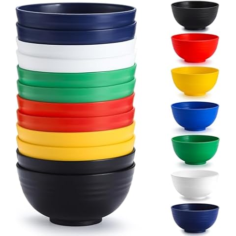 Berglander Plastic Bowls Set of 12 Pieces 25oz Cover