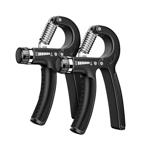 2 Pack Hand Grip Strengthener, 5-60kg Adjustable Hand Gripper Strengthener, Forearm Strengthener and Hand Strengthener for Musicians Athletes and Hand Injury Recovery