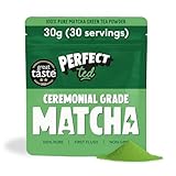 Perfect Ted | Matcha Orgánico 30g | Polvo para Latte de Té Matcha Ceremonial | Té Verde Japonés | Té Matcha en Polvo | Macha Tea | Matcha Fuel (30 Porciones)