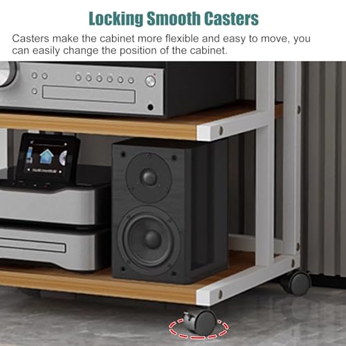 Mueble estéreo con ruedas soluciona la falta de espacio y el desorden de cables en salones 7