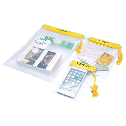 YUMQUA Clear Waterproof Bags, Water Tight Cases Pouch Dry Bags for Camera Mobile Phone Maps Pouch Kayak Military Boating Document Holder - 3 Piece Set