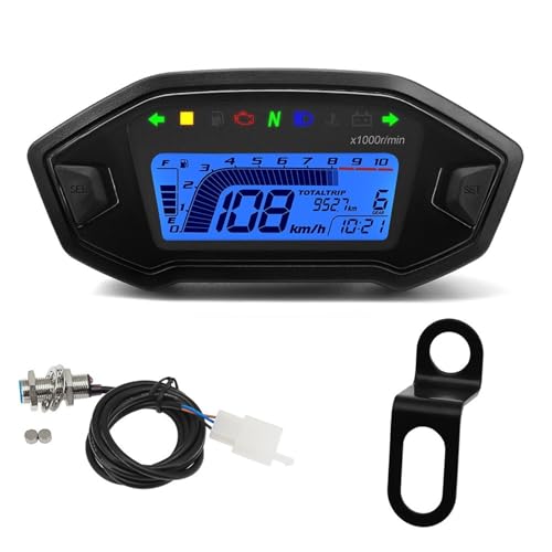 Compteur vitesse moto universel avec tableau de bord jauge LCD