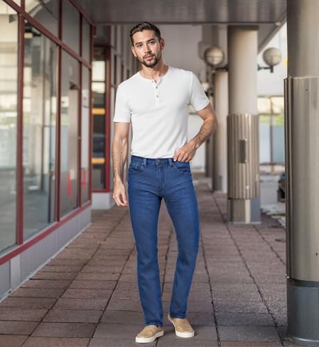 Image of ETHANOL Men's Straight Knit Denim Jeans