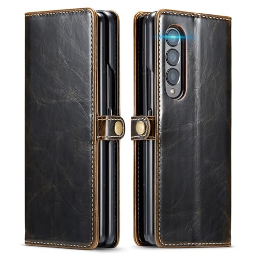 Housse cuir Z Fold 5 4 3 : la protection intégrale marron idéale pour votre quotidien actif