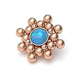 Dermal Jewelry with Opal Stone - 316L Surgical Steel Dermal Top Piercing Jewelry