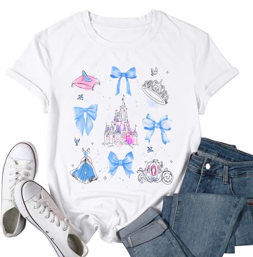 Magic Kingdom Shirt Magical Tshirt: Women Castle Graphic Tees Family Vacation Short Sleeve Tops Casual Holiday Outfits