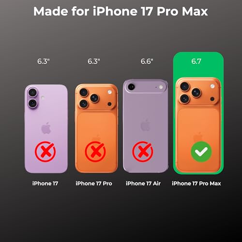 Image of Crystal Orange Magnet Case for iPhone 17 Pro Max, Premium Polycarbonate, Ultra Strong Magnets, 360 Drop Protection, Raised Camera Protection, MagSafe Compatible