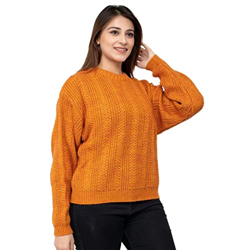 Image of Jai Geeta Hosiery Mills Launches Designer and Knitted Pullover Women Sweater These can be paired with Jeans and Legging in Winter Season Trendy Fashionable Solid
