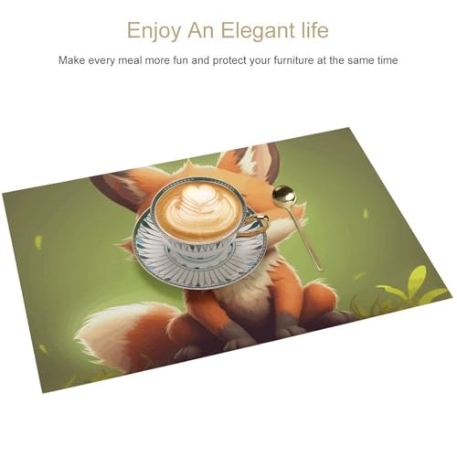 Set de table lavable renard mignon pour animer vos dîners de cuisine - 4