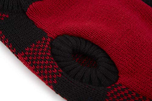 A&L Red Dog Sweater British Plaid Knitted Xmas Holiday Festive Turtleneck Pet Sweater,Large (L) 16 Inch Back Length thumb #4